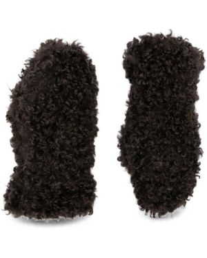 Apparis Accessoires ,Bruin ,Polyester Coco Handschoenen - Zwart