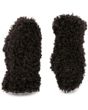 Apparis Accessoires ,Bruin ,Polyester Coco Handschoenen - Zwart