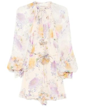 Zimmermann Luna Ruffle Playsuit - Wit