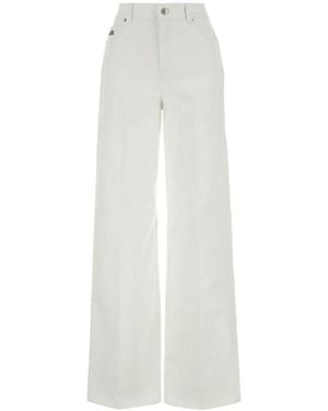 McQueen Stijlvolle Denim Broek Voor Mannen - Wit
