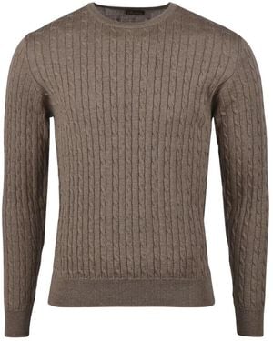 Stenströms Round-Neck Knitwear - Brown