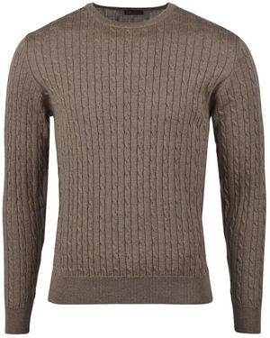 Stenströms Round-Neck Knitwear - Brown