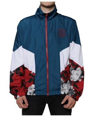 Dolce & Gabbana Polyester Full Zip Jacket Nylon Clothing - Blue