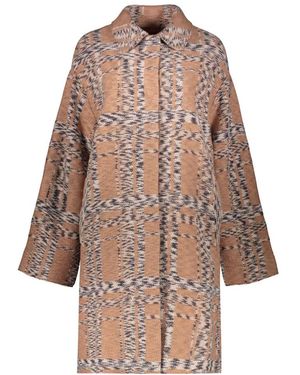 Missoni Jassen ,Veelkleurig ,Wol Klassieke Wollen Jas - Bruin
