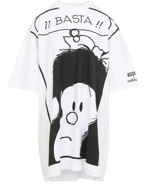Moschino Mafalda Jurk T-Shirt - Wit