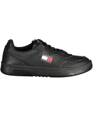 Tommy Hilfiger Stylischer Schwarzer Polyester Sneaker