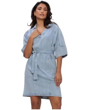 Another Label Kleedjes ,Blauw ,Genivee Dress S/S