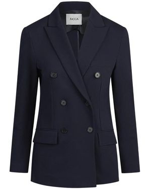 Jucca Dubbelrijige Maatkostuum Blazer - Blauw
