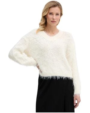 Ouí V-Neck Knitwear - Blanco