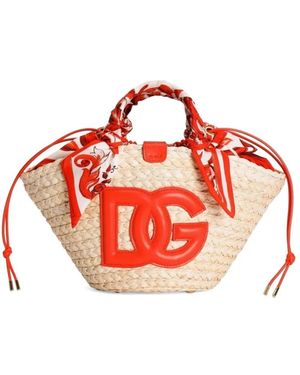 Dolce & Gabbana Straw Bag Maiolica 6 - Rood