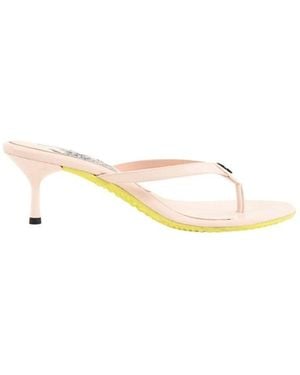 John Richmond Heeled Mules - Metálico