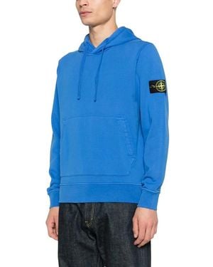 Stone Island Hooded Sweatshirt - Blauw