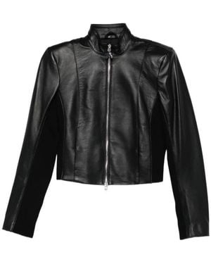 Patrizia Pepe Leather Jackets - Black