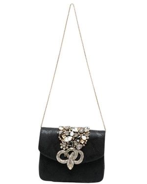 Twentyfourhaitch Mini Borsa Snake - Zwart