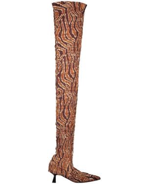 AMY CROOKES Over-Knee Boots - Marrón