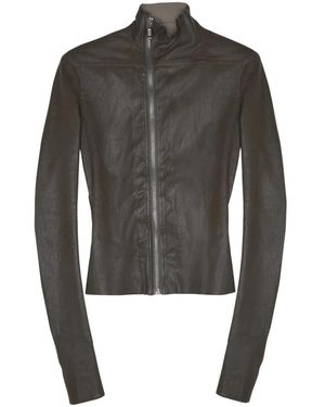 Rick Owens Jassen ,Bruin ,Leer Gary Jacket - Grijs