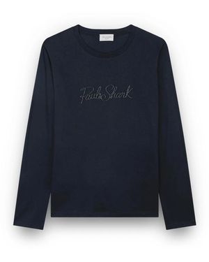 Paul & Shark Besticktes X-Soft Baumwoll-T-Shirt - Blau