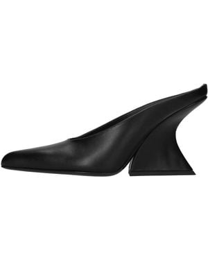 Mugler Schoenen ,Zwart ,Leer Leren Mules