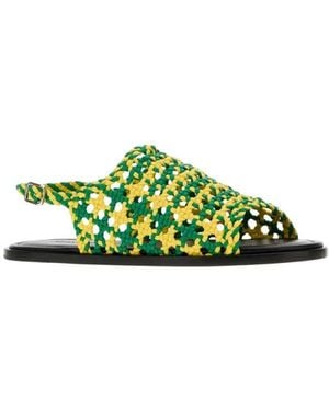 JW Anderson Flat Sandals - Green