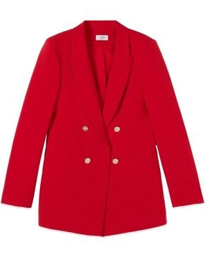 Oltre Doppelreihiger Blazer Aus Technischem Stoff - Rot