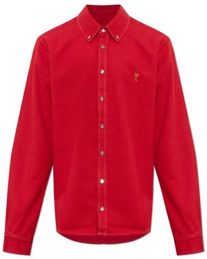 Ami Paris Denim Shirt - Rood