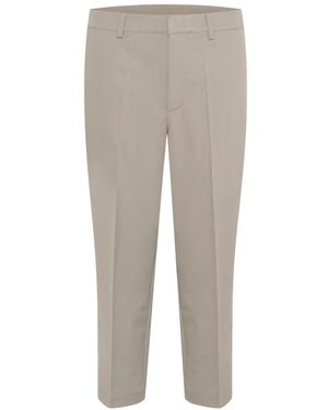 Kaffe Elephant Skin Cropped Reißverschluss Hose - Grau