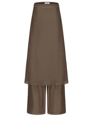 Ruohan Wide Trousers - Marrone
