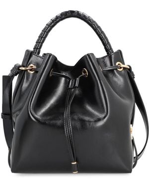 Chloé Leder eimer tasche mit zugverschluss - Schwarz