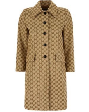 Gucci Gg Katoenen Canvas Jas - Naturel