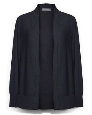 Elena Miro Truien & Vesten ,Blauw ,Polyester Open Vest Van Viscosemix