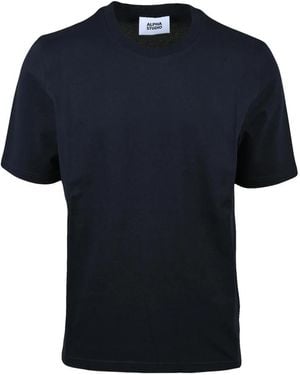 Alpha Studio Tops ,Blauw ,Katoen Tshirt