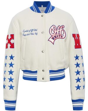 Off-White c/o Virgil Abloh Bomber Jas - Blauw