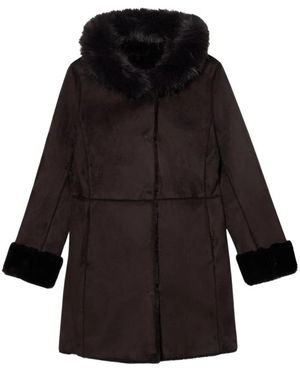 Oltre Soft Fabric Coat - Zwart