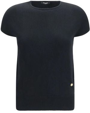Balmain Ärmelloser Pullover Aus Wolle Und Kaschmir - Schwarz