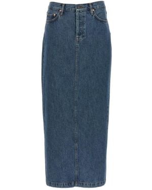 Wardrobe NYC Denim Skirts - Blue