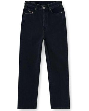 DIESEL Jeans ,Zwart ,Katoen Regular Jeans High Waist 1981 D-Went - Blauw