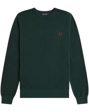 Fred Perry Round-Neck Knitwear - Green