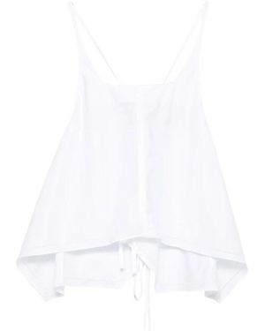 Low Classic Sleeveless Flare Top - Wit