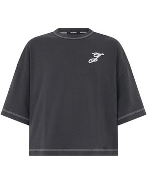 Jacquemus Tops ,Grijs ,T-Shirts - Zwart