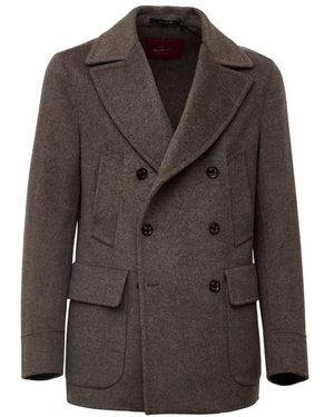 Montecore Double-Breasted Coats - Brown