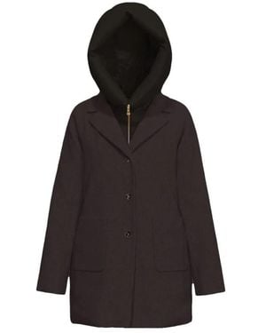 Marella Single-Breasted Coats - Negro