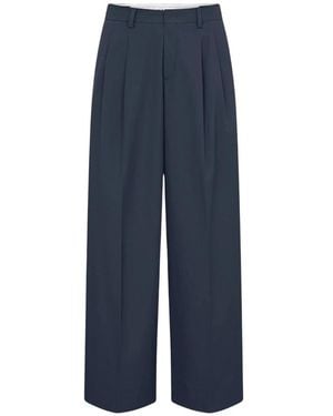 Rossi Broeken ,Blauw ,Leer Noa Crop Feather Weight Popeline