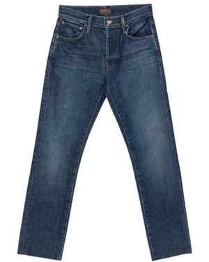 Mother Straight Jeans - Azul
