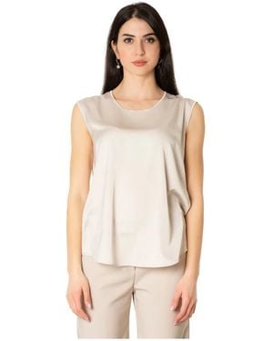 D.exterior Tops ,Polyester Satin Top - Wit