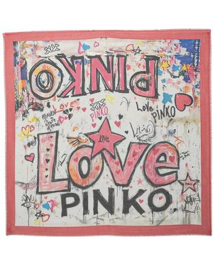 Pinko Accessoires ,Veelkleurig ,Vierkante Sjaal - Meerkleurig