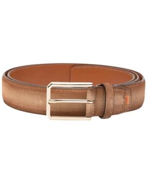 Santoni Verstellbarer Gürtel Aus Wildleder - Braun