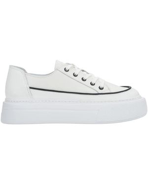 ESTRO Schoenen ,Wit ,Leer Platform Sneakers