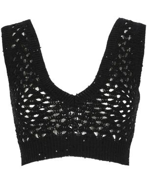 Brunello Cucinelli Sleeveless Tops - Black