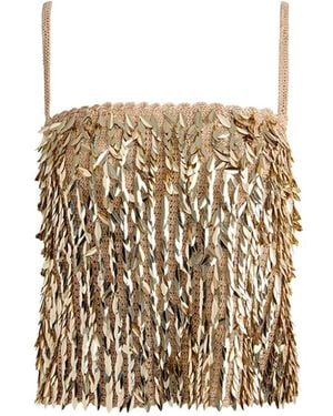 Alice + Olivia Sleeveless Tops - Natural
