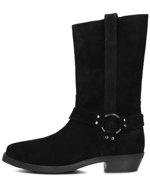 H.i.p. Schoenen ,Zwart ,Suède Stijlvolle Zwarte Meisjesschoenen